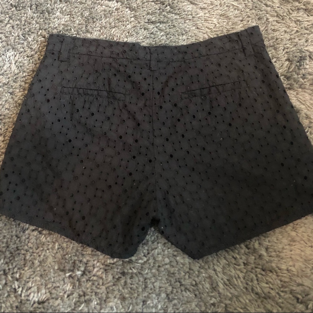 Black eyelet cotton shorts - Picture 2 of 8